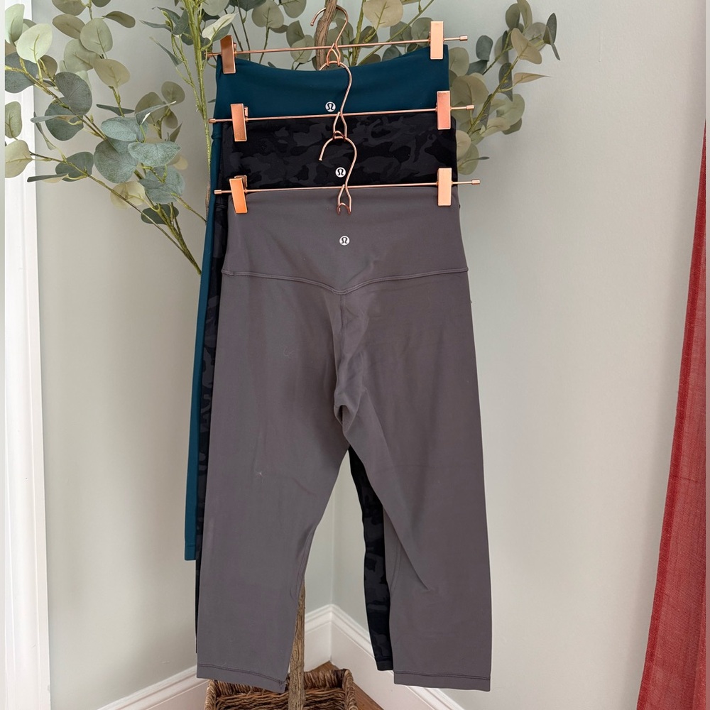 3 Pack Lululemon Athletica Align HR Crop 21” Length